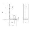 Angle Bracket 10x9 brass